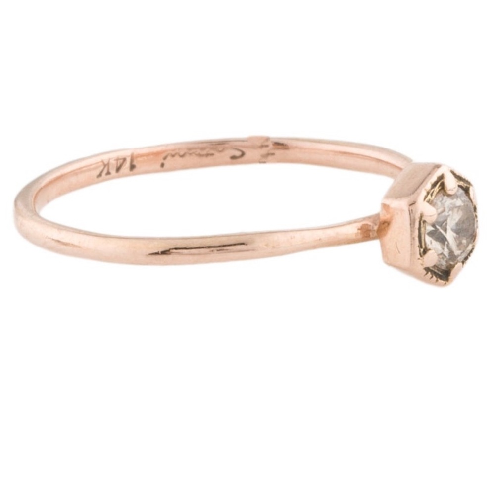 Catbird Satomi Kawakita Hexagon white diamond ring